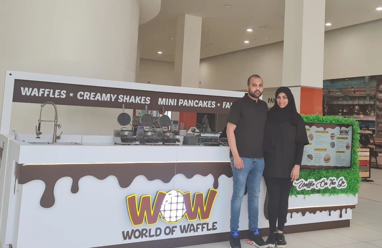 Waffles get the WOW factor in The Mall - Harunrashid Khepi and Bushra Khepi from World of Waffle