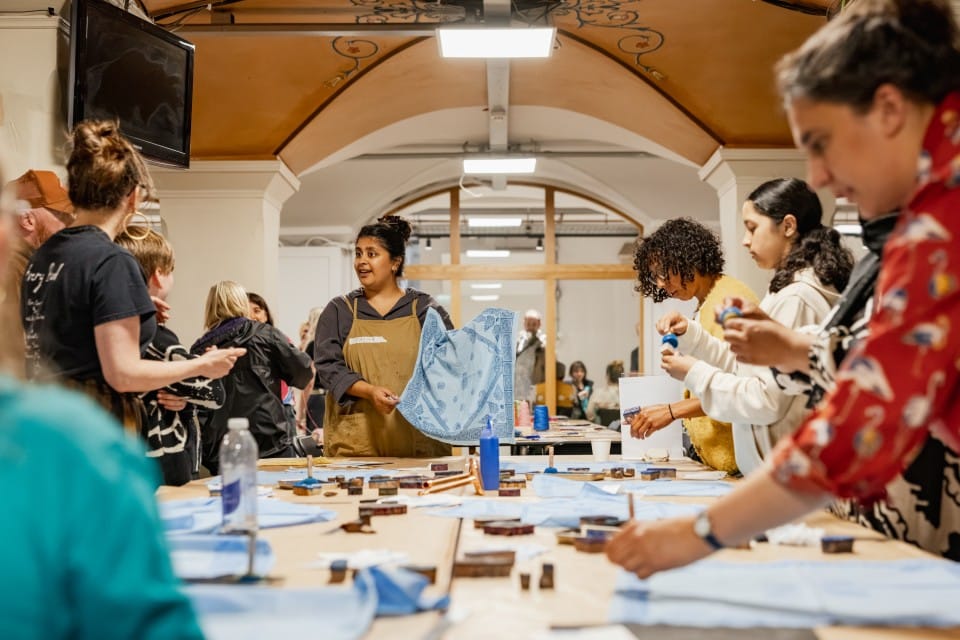Crowds and festival activity at the National Festival of Making in Blackburn